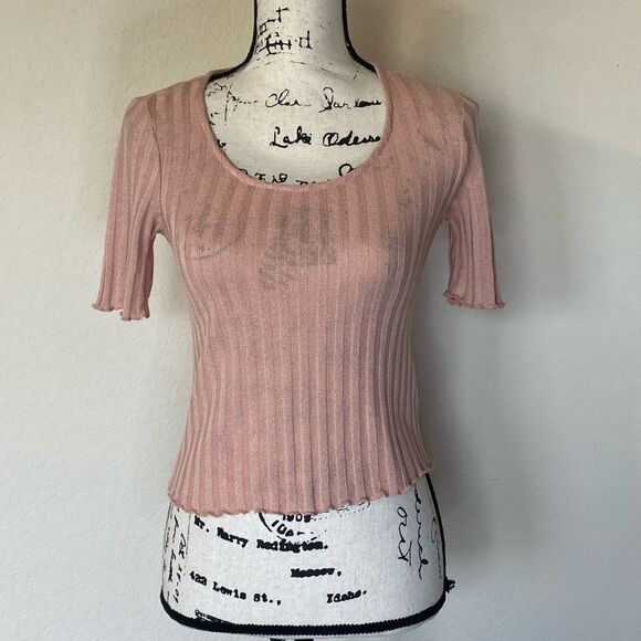 TOPSHOP Ribbed Crop Tee - Picture 2 of 8